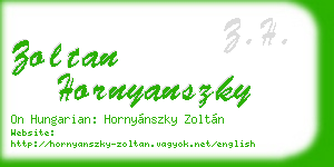 zoltan hornyanszky business card