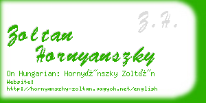 zoltan hornyanszky business card